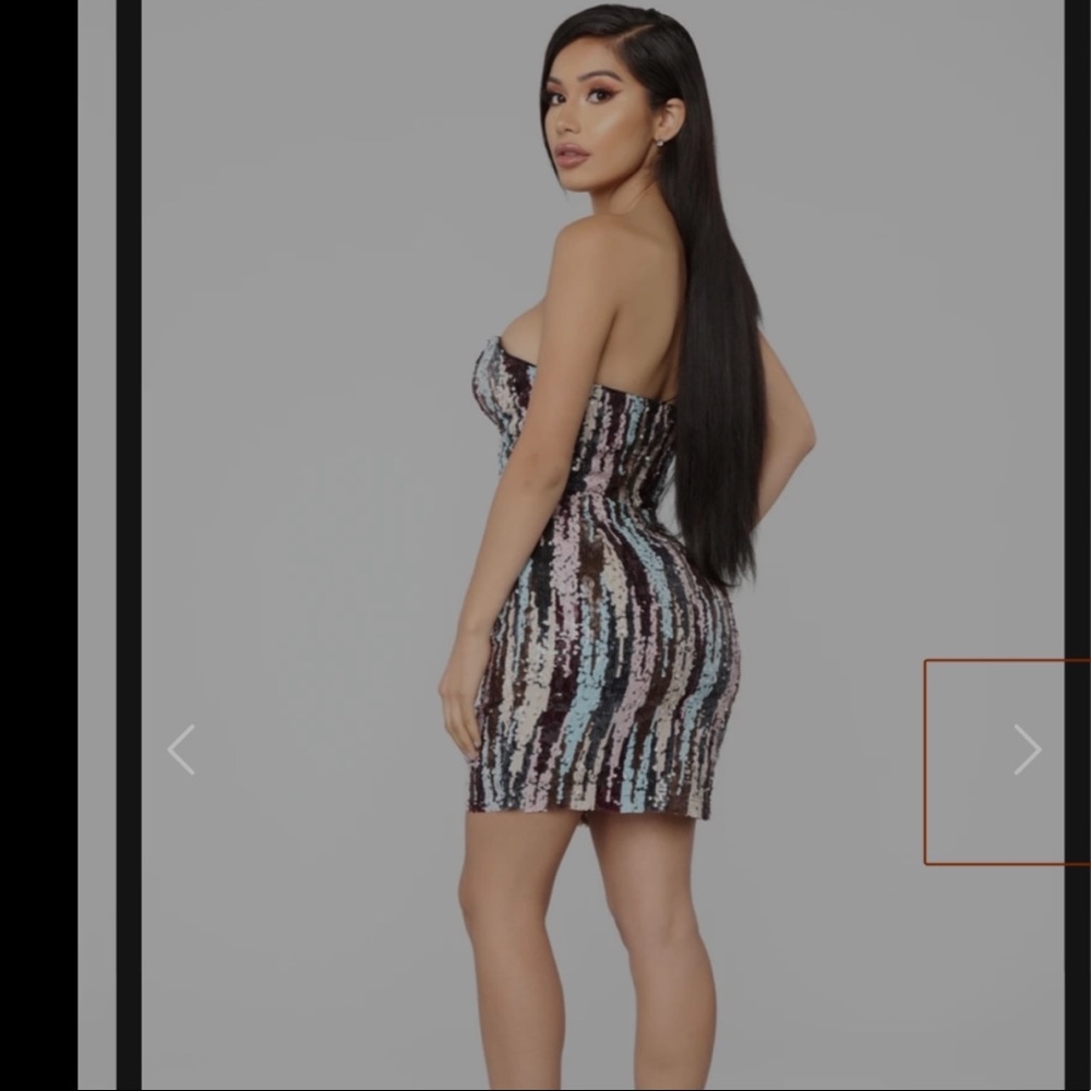 Multi colored sequin dress - Picture 2 of 3